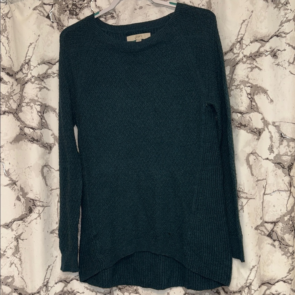 LOFT Forest Green Crew Neck Sweater